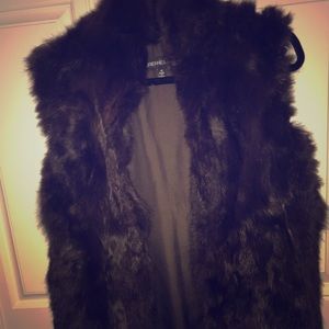Adrienne Landau Rabbit Fur Vest Size Medium